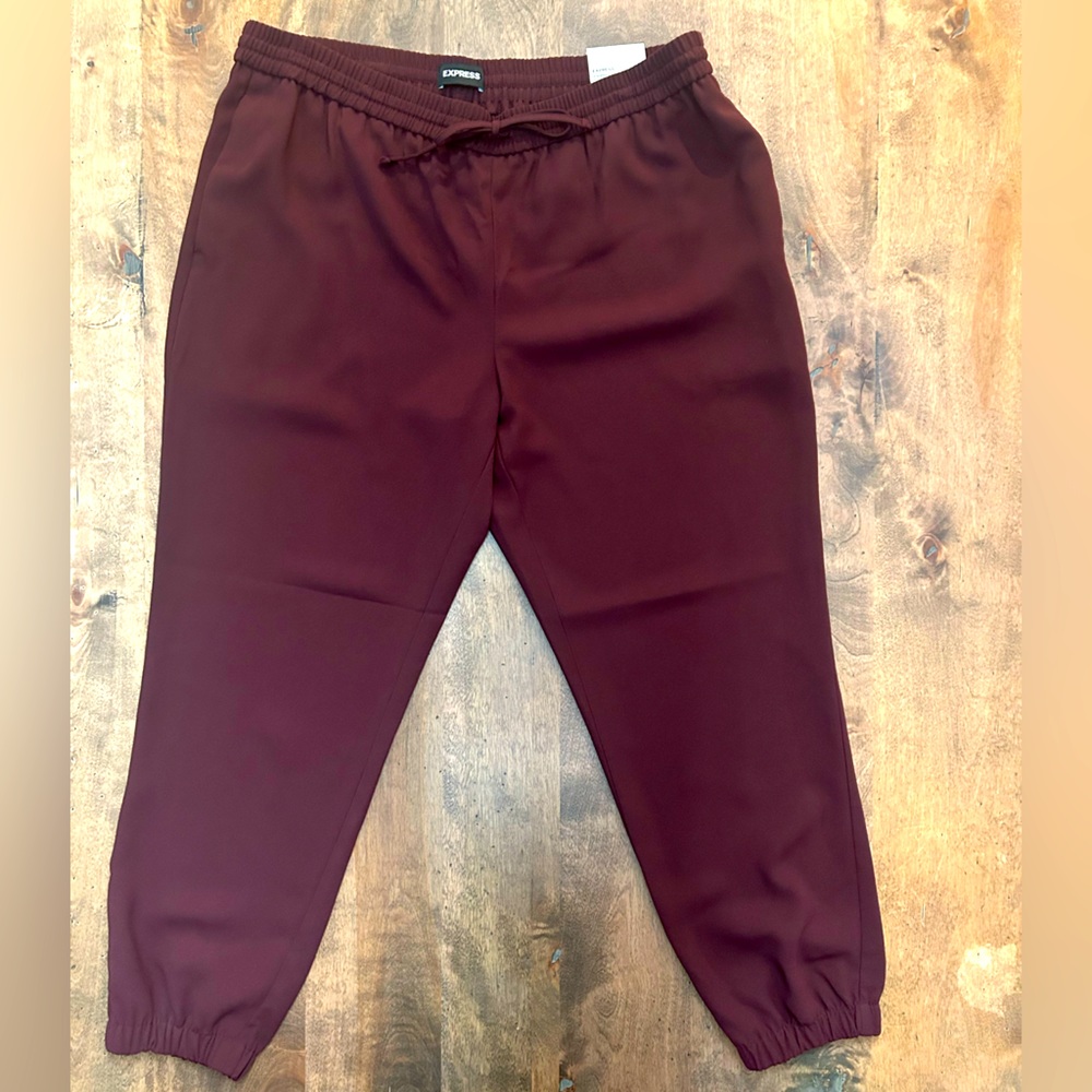 NWT Express Burgundy joggers